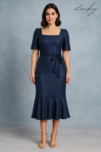 Cargar imagen en el visor de la galería, Vestido maxi plus azul navy