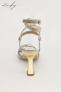 Sandalia velvet taupe