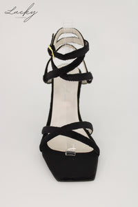 Sandalia velvet negra