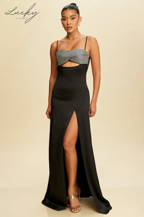 Vestido black silver