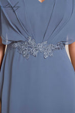 Cargar imagen en el visor de la galería, Vestido dusty blue asimetrico