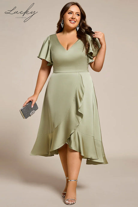 Vestido maxi verde sage