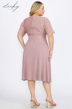 Cargar imagen en el visor de la galería, Vestido mauve plus midi