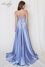 Cargar imagen en el visor de la galería, Vestido celeste de satin