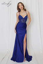Cargar imagen en el visor de la galería, Vestido azul al cuerpo