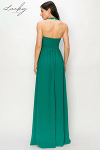 Vestido verde jade