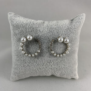 Aretes De Argolla Con Perlas