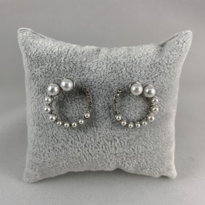 Aretes De Argolla Con Perlas