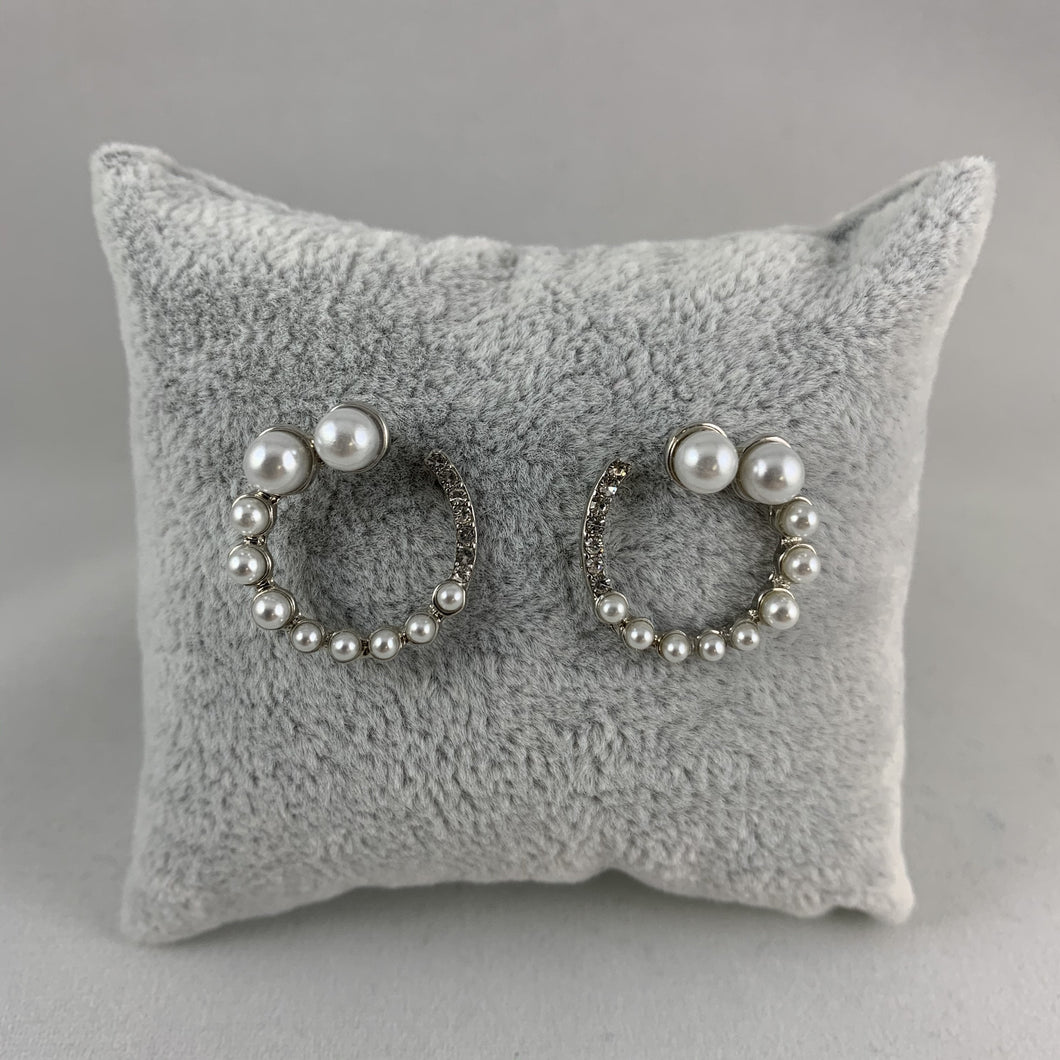Aretes De Argolla Con Perlas