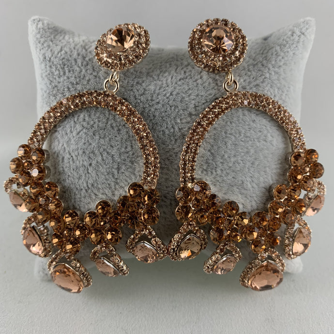Arete Oro Rosa Argolla