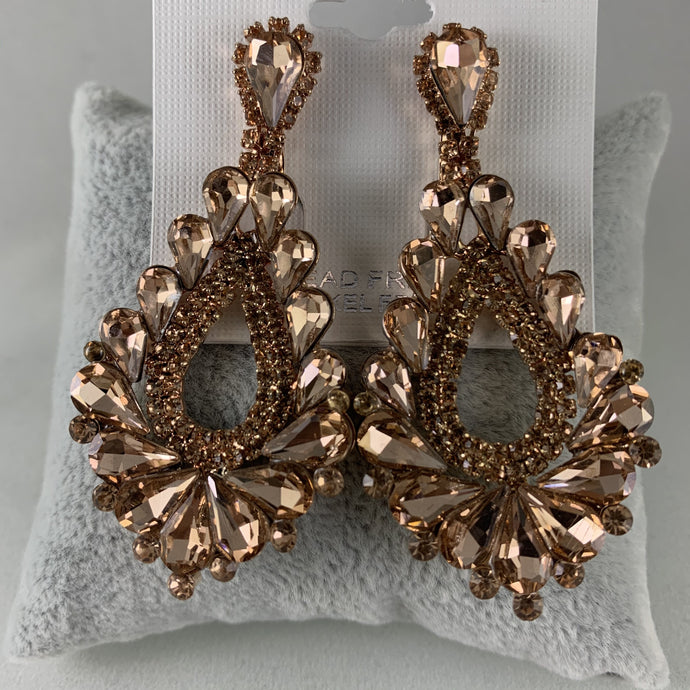 Arete Oro Rosa Grande Clip