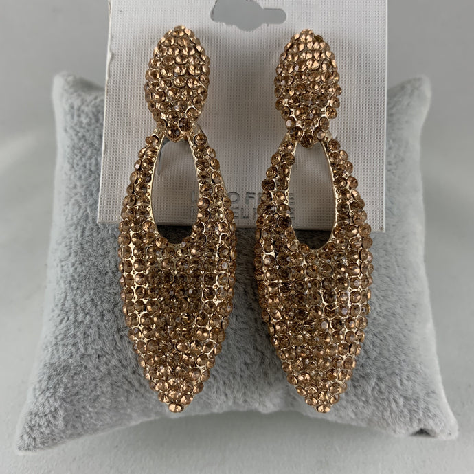Arete Oro Rosa Grande Clip