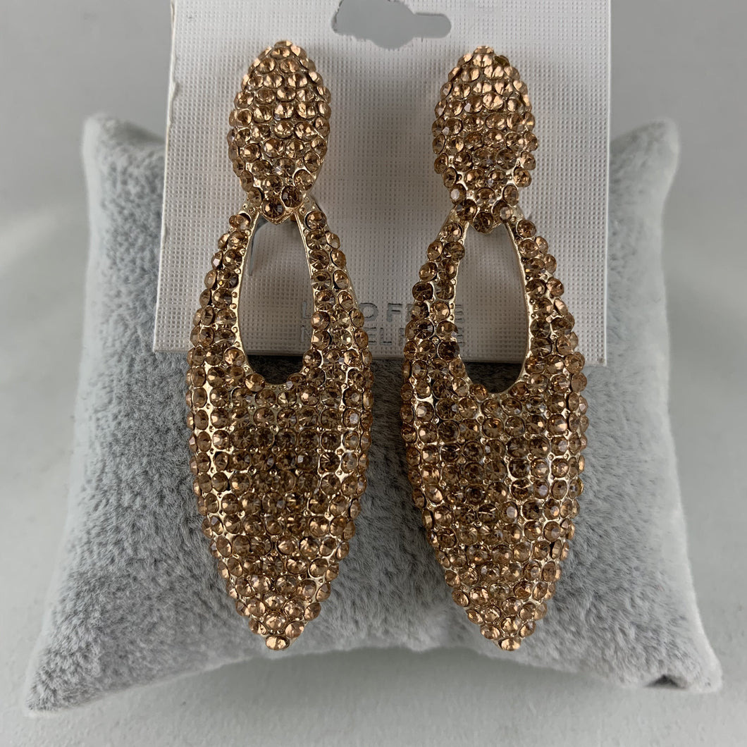 Arete Oro Rosa Grande Clip