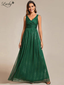 Vestido verde con brillos