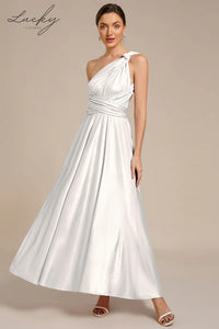 Vestido metallic silver multiformas