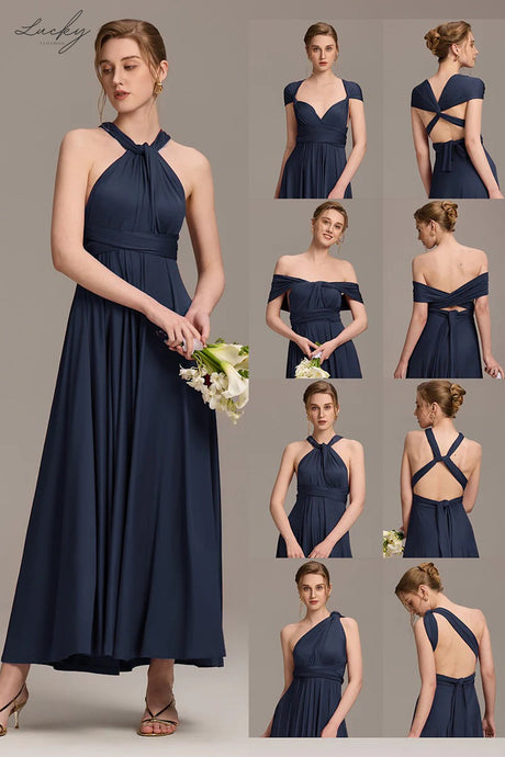 Vestido azul navy multiformas