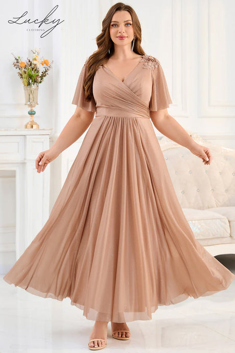 Vestido palo rosa plus