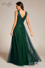Cargar imagen en el visor de la galería, Vestido verde con lentejuelas