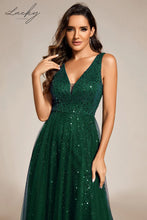 Cargar imagen en el visor de la galería, Vestido verde con lentejuelas