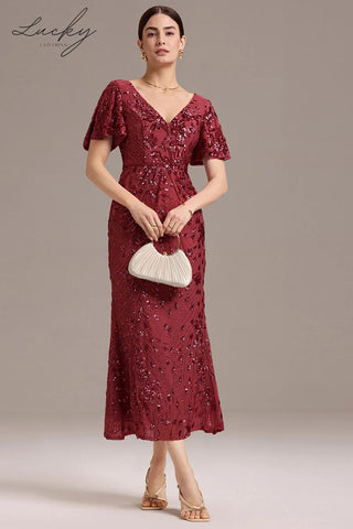 Vestido midi vino