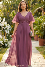 Cargar imagen en el visor de la galería, Vestido mauve con manga corta