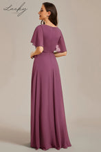 Cargar imagen en el visor de la galería, Vestido mauve con manga corta