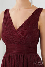 Cargar imagen en el visor de la galería, Vestido vino con brillos