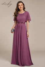 Cargar imagen en el visor de la galería, Vestido mauve con manga corta