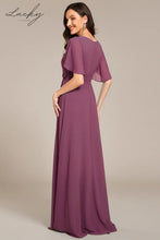 Cargar imagen en el visor de la galería, Vestido mauve con manga corta