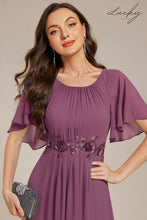 Cargar imagen en el visor de la galería, Vestido mauve con manga corta