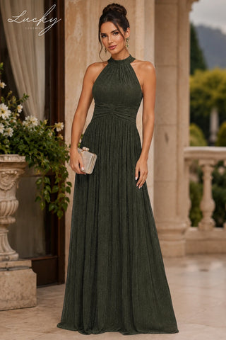 Vestido verde oliva plisado