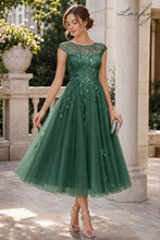 Cargar imagen en el visor de la galería, Vestido verde eucalipto midi
