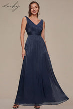 Cargar imagen en el visor de la galería, Vestido navy blue plisado