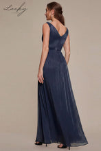 Cargar imagen en el visor de la galería, Vestido navy blue plisado