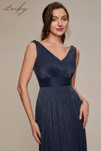 Cargar imagen en el visor de la galería, Vestido navy blue plisado