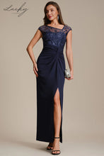 Cargar imagen en el visor de la galería, Vestido azul navy al cuerpo