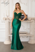 Cargar imagen en el visor de la galería, Vestido verde esmeralda al cuerpo