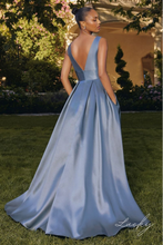 Cargar imagen en el visor de la galería, Vestido smoky blue volado