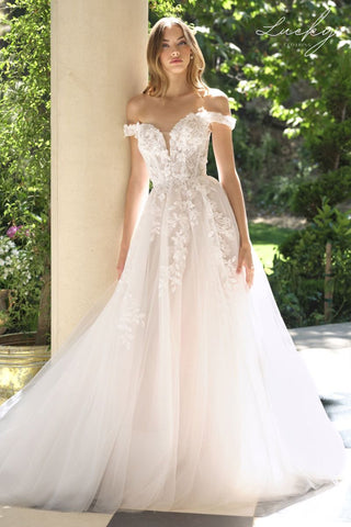 Vestido blanco con hojas manga caida