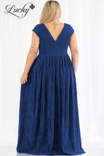 Cargar imagen en el visor de la galería, Vestido azul plisado
