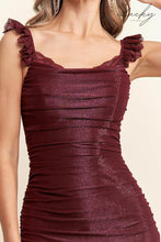 Cargar imagen en el visor de la galería, Vestido vino al cuerpo