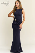 Cargar imagen en el visor de la galería, Vestido azul navy al cuerpo