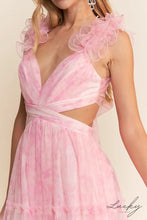 Cargar imagen en el visor de la galería, Vestido rosa estampado