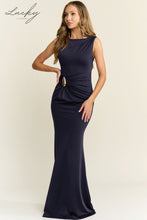 Cargar imagen en el visor de la galería, Vestido azul navy al cuerpo