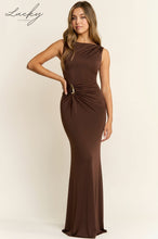 Cargar imagen en el visor de la galería, Vestido chocolate al cuerpo