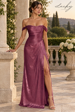 Cargar imagen en el visor de la galería, Vestido plum brillante