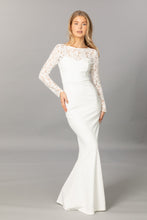 Cargar imagen en el visor de la galería, Vestido blanco manga larga sencillo
