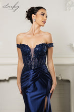 Cargar imagen en el visor de la galería, Vestido azul navy al cuerpo