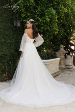 Cargar imagen en el visor de la galería, Vestido blanco con mangas desmontables