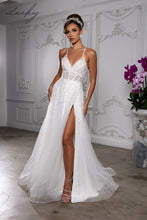 Cargar imagen en el visor de la galería, Vestido blanco de tirantes con encaje